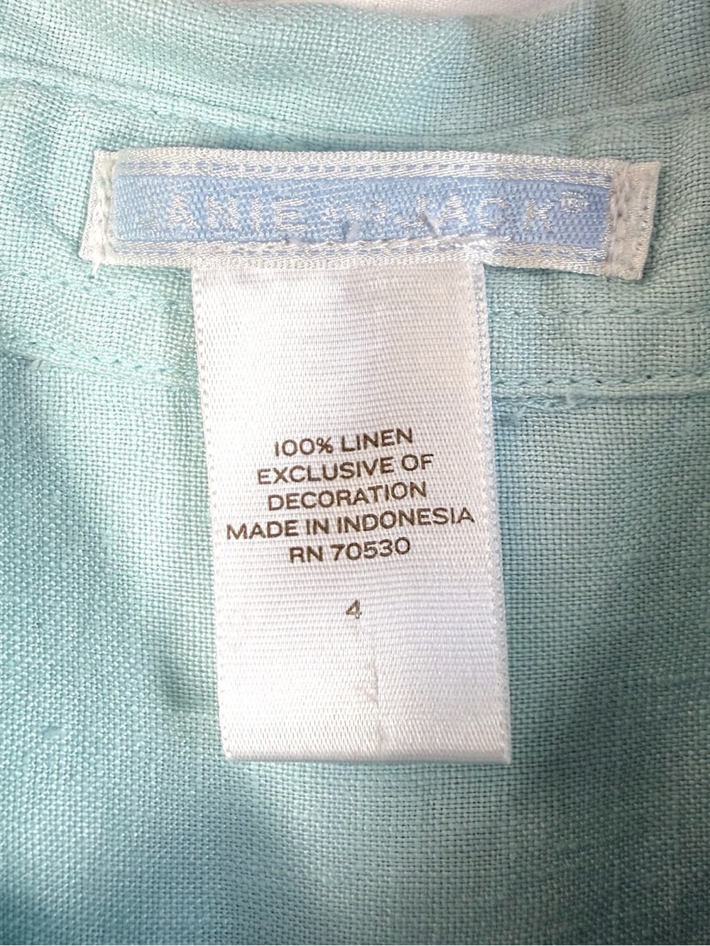 JANE AND JACK Boys Size 4 Linen Hawaiian Retro Coastal Tropical Button Up Shirt - Picture 3 of 10